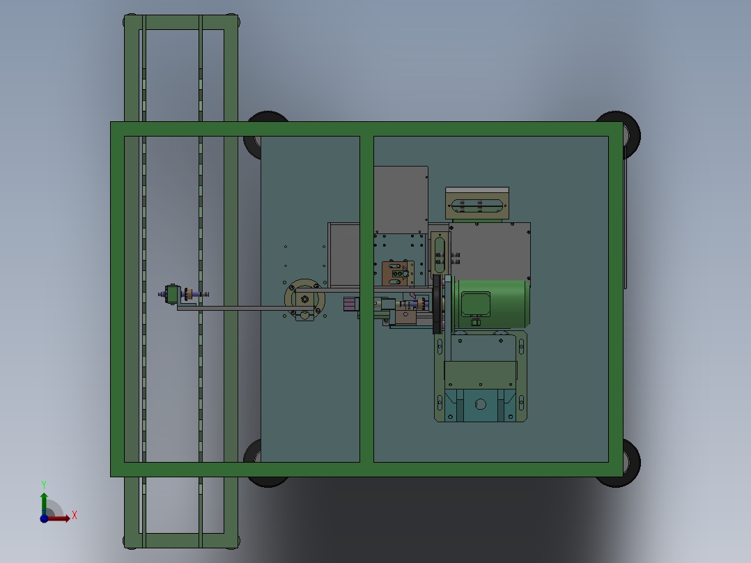 全自动单刀双伺服精车机(三木转子)sw18可编辑+工程图前视图