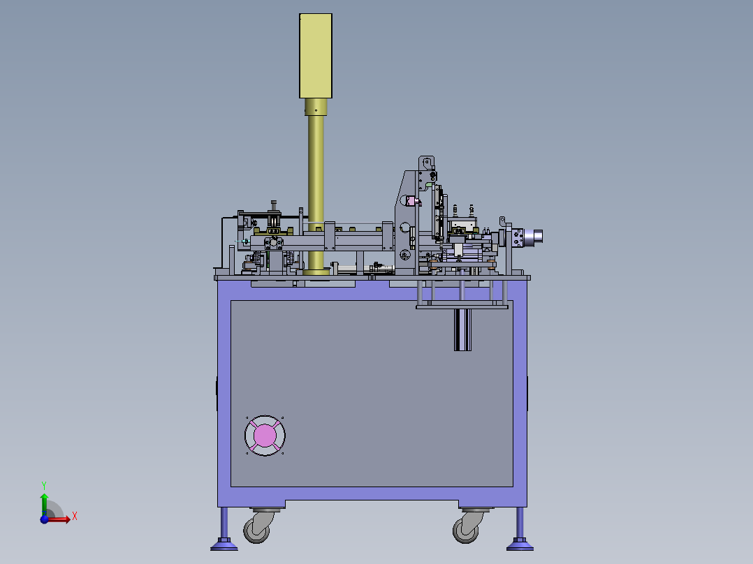 一种产线开治具下料设备sw18可编辑前视图