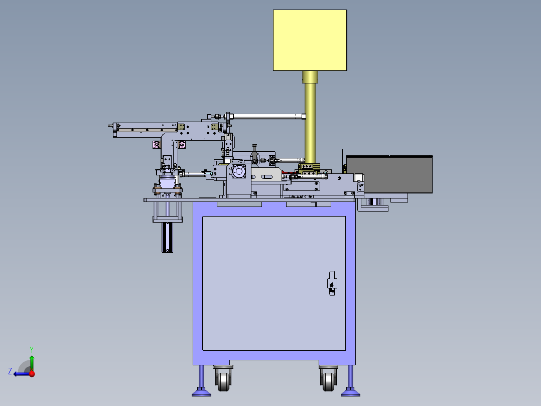 一种产线开治具下料设备sw18可编辑右视图