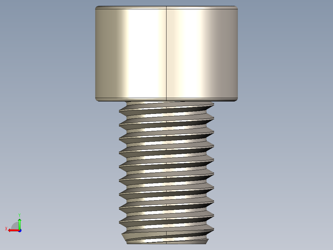 Screw_DIN_912_M12x18F_A2.STEP公制内六角螺钉后视图