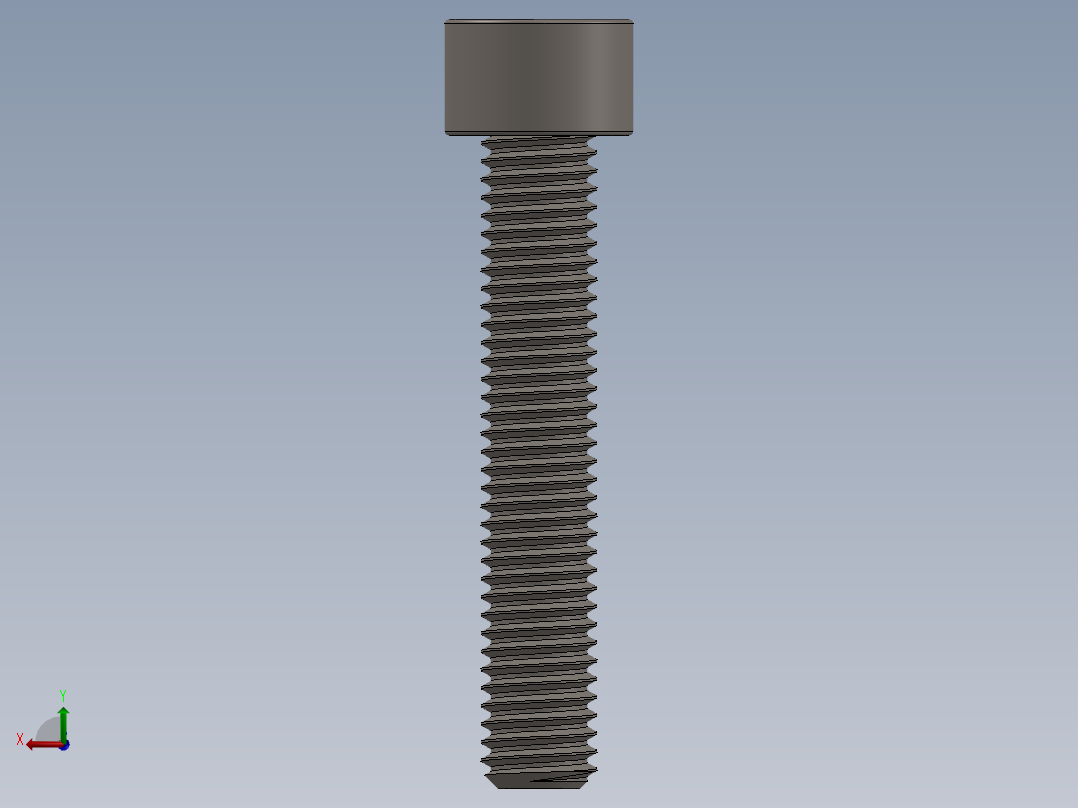 Screw_DIN_912_M8x45F_A2.SLDPRT公制内六角螺钉后视图