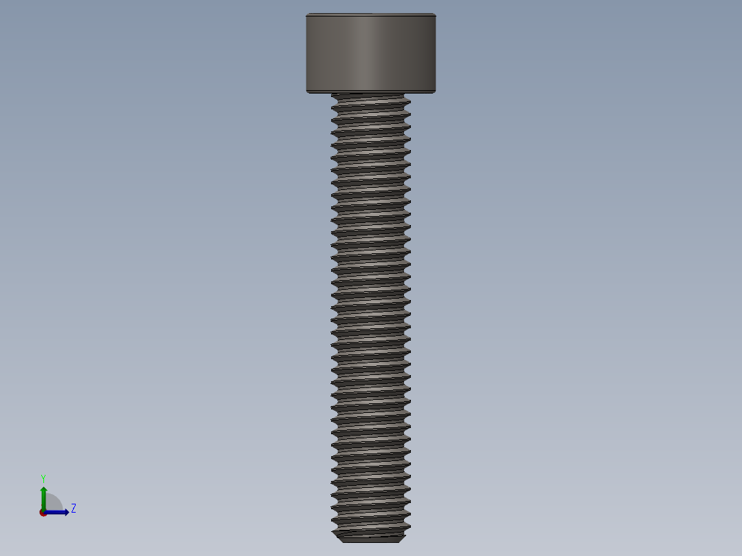 Screw_DIN_912_M8x45F_A2.SLDPRT公制内六角螺钉左视图