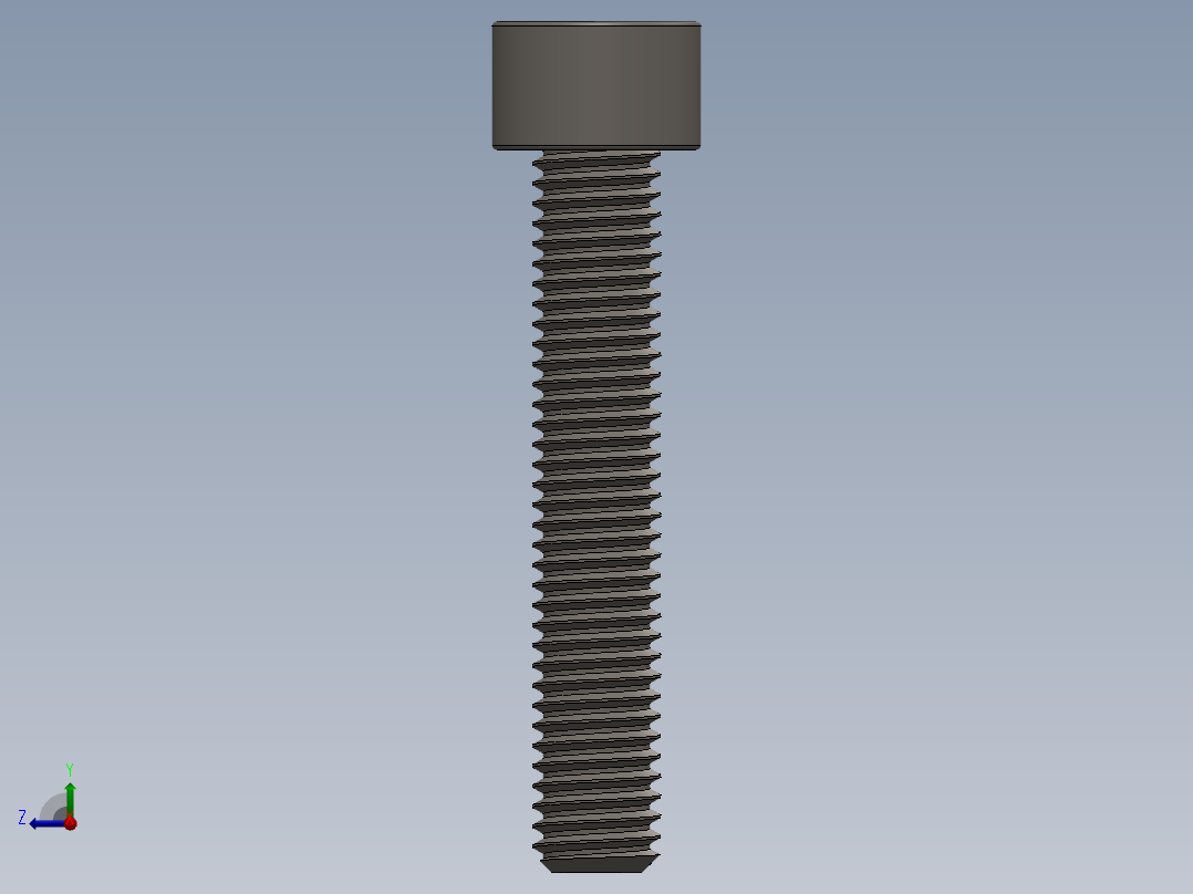Screw_DIN_912_M8x45F_A2.SLDPRT公制内六角螺钉右视图