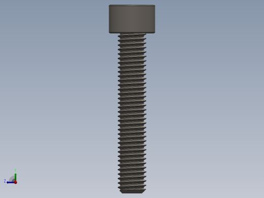 Screw_DIN_912_M8x45F_A2.SLDPRT公制内六角螺钉右视缩略图