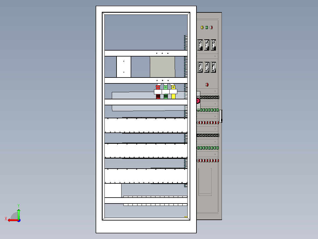 控制柜手动自动后视图
