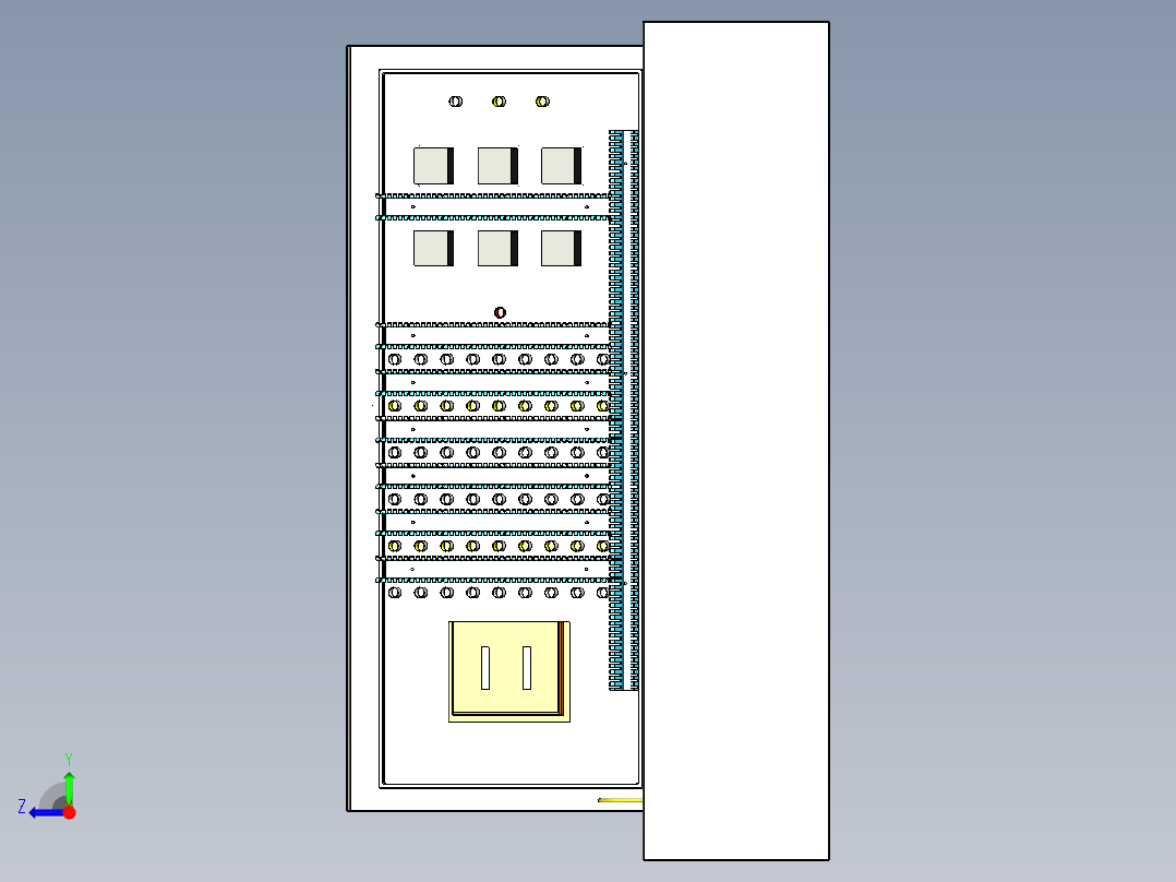 控制柜手动自动右视图