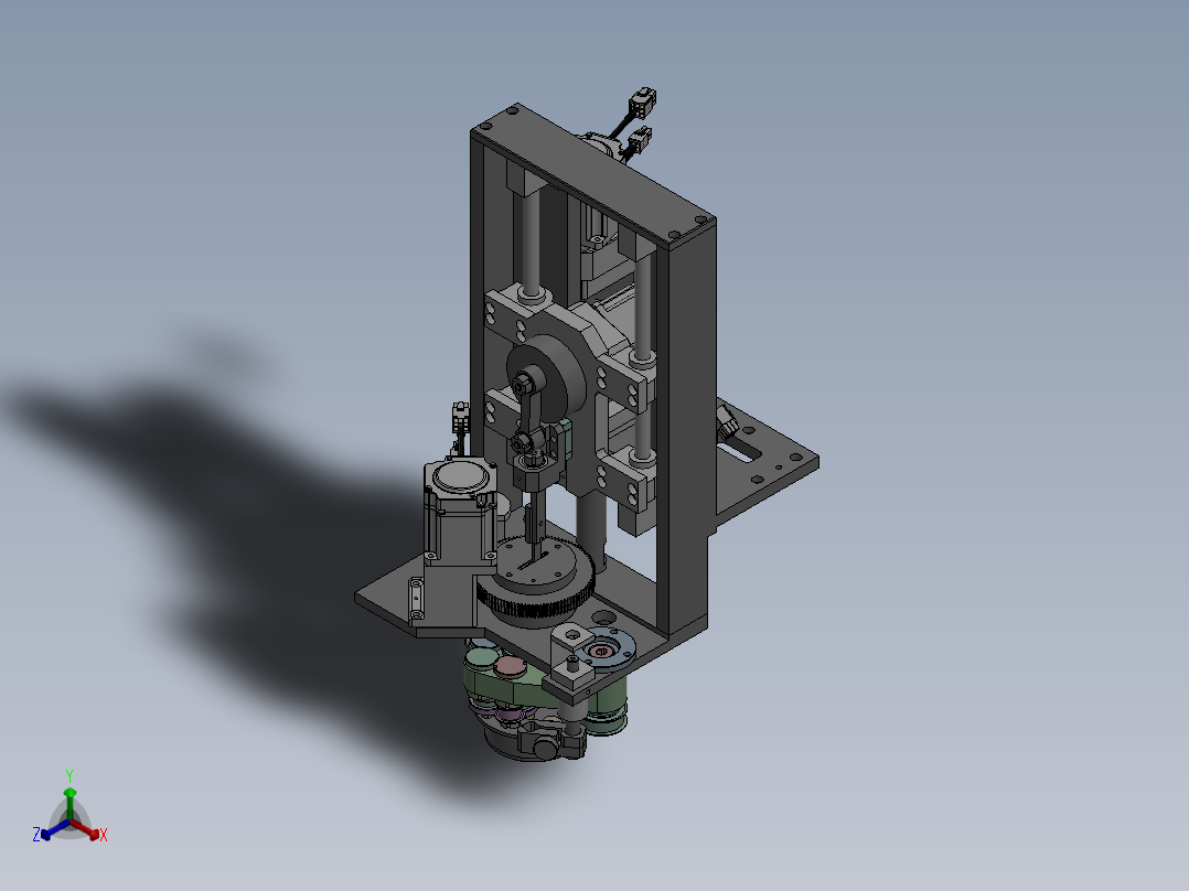 数控裁布机刀头组件正等轴测图