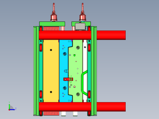 蔚来汽车机舱装饰板1+1塑胶模具左视缩略图