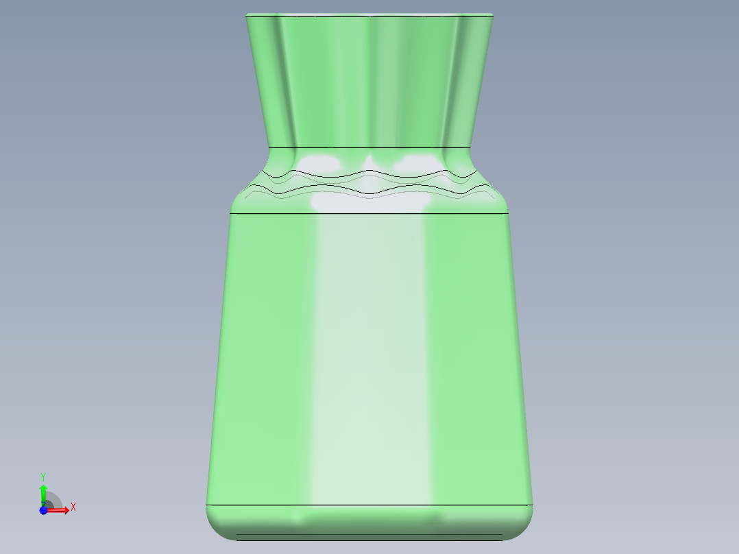 多边形瓶子前视图