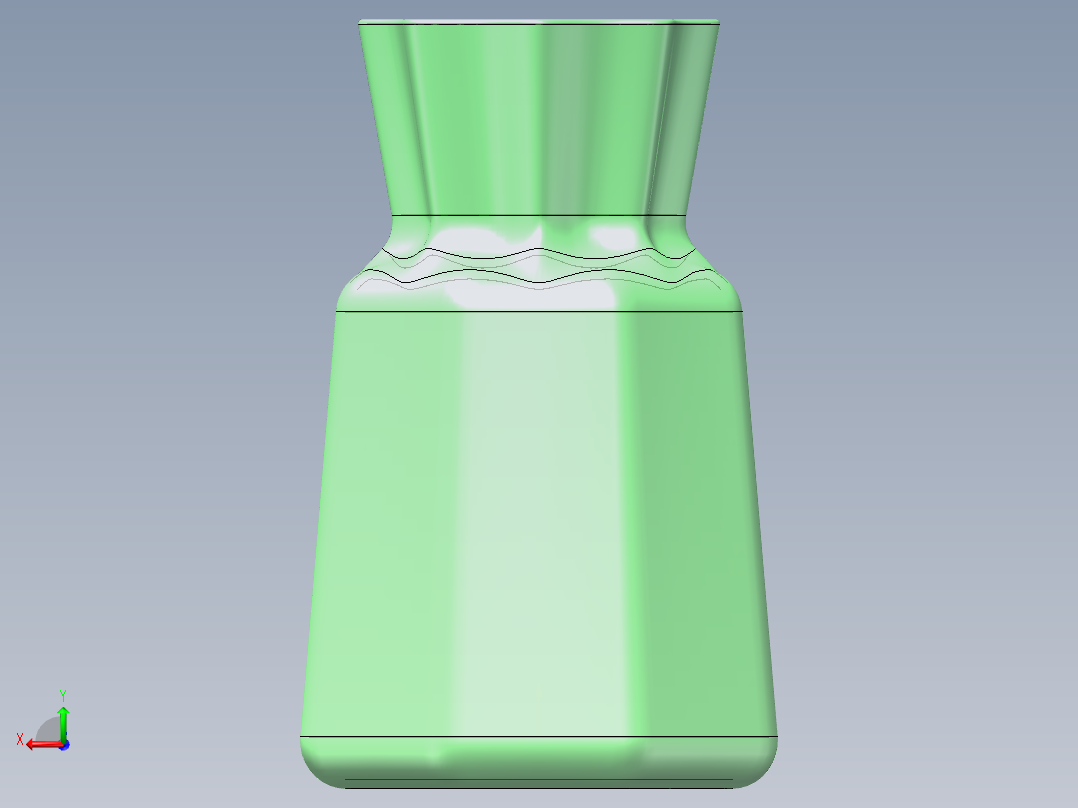 多边形瓶子后视图