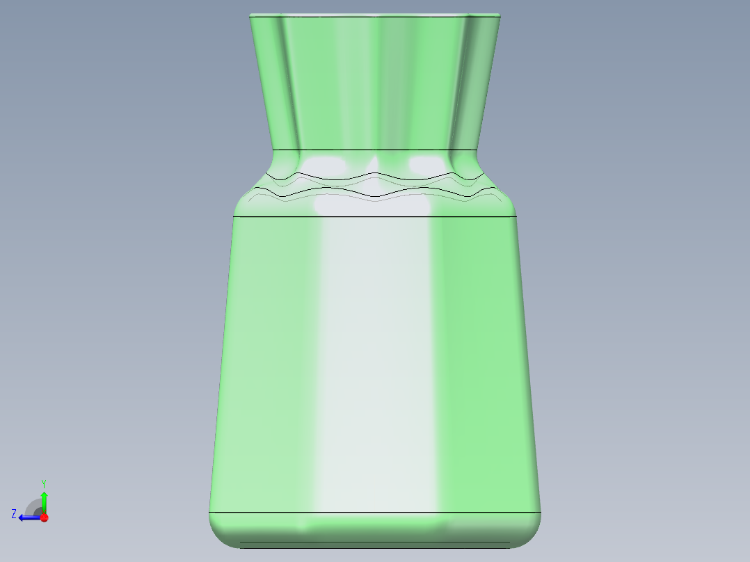 多边形瓶子右视图