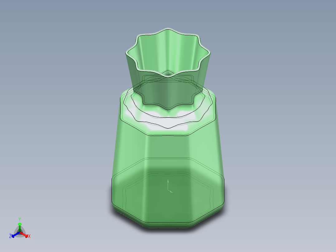 多边形瓶子正等轴测图