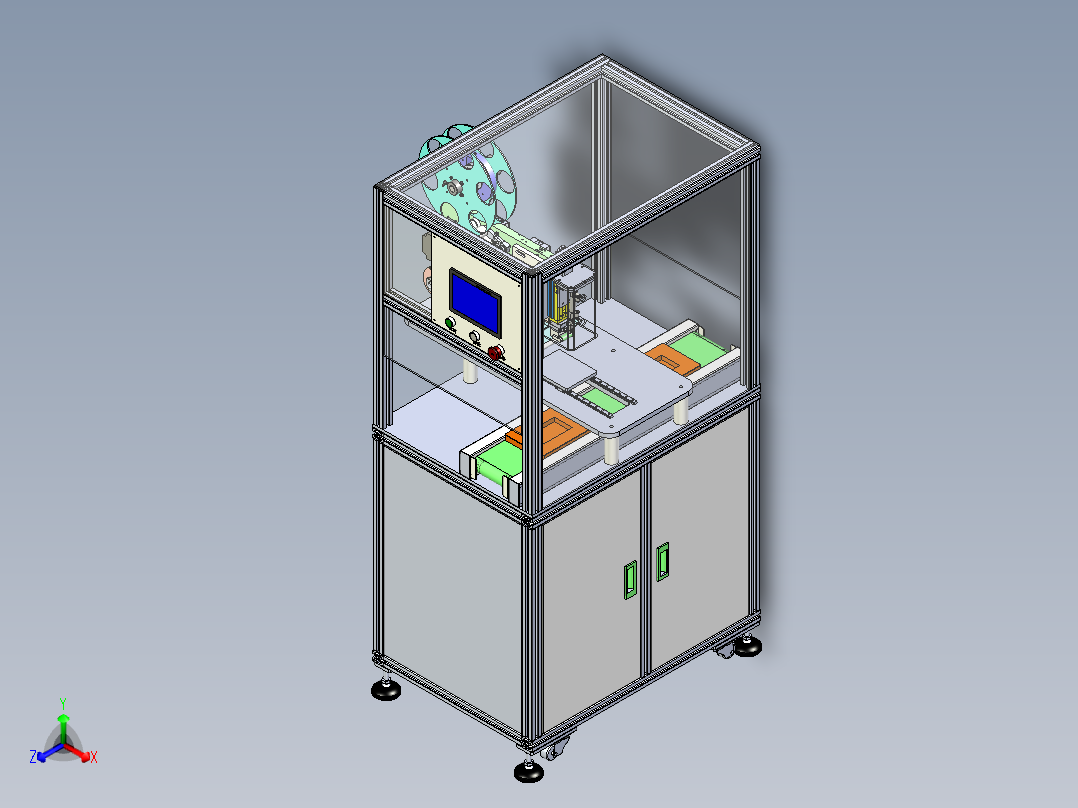 手机电池盖贴标机（也可适用于PCB板条码贴装）