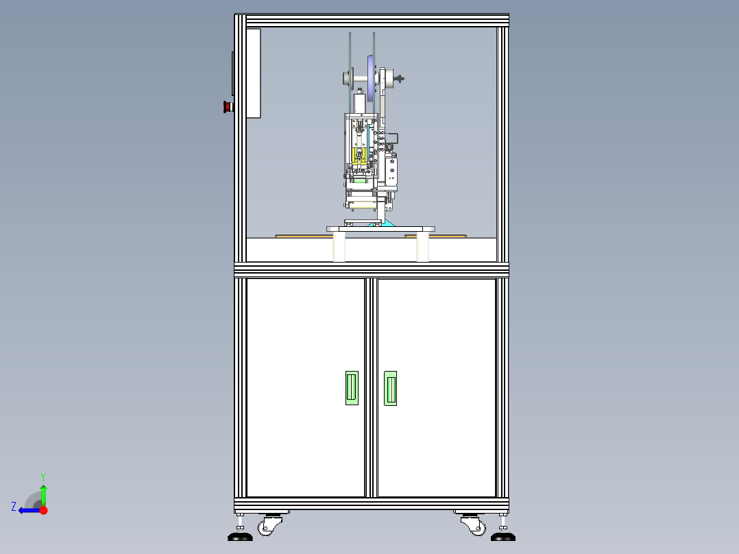 手机电池盖贴标机（也可适用于PCB板条码贴装）右视图