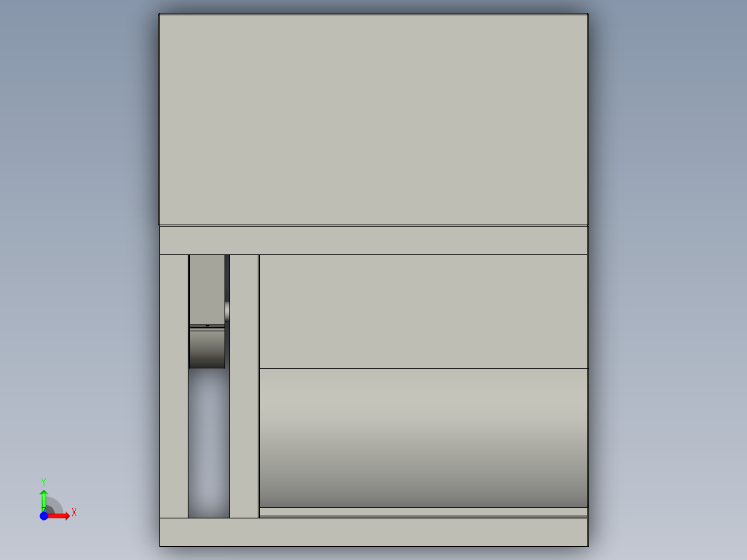 圆形截面管材滚切机前视图