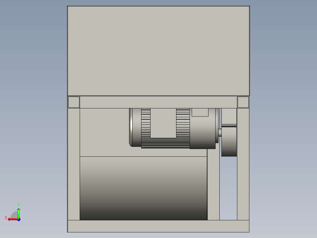 圆形截面管材滚切机后视图