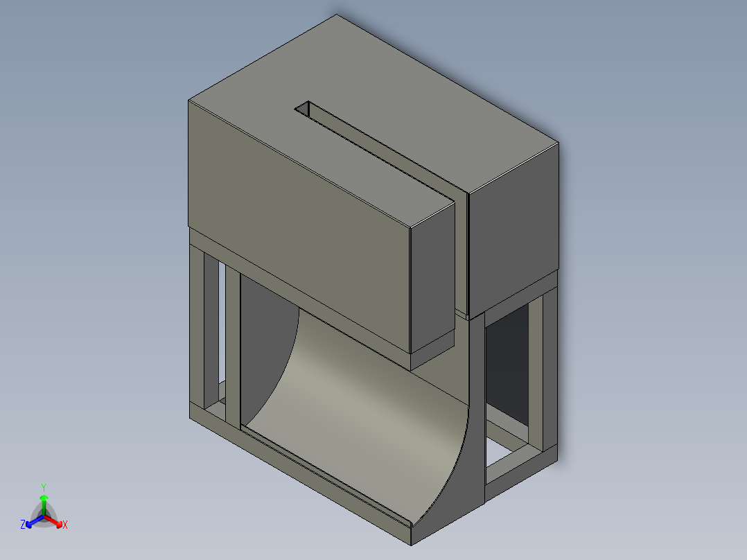 圆形截面管材滚切机正等轴测图
