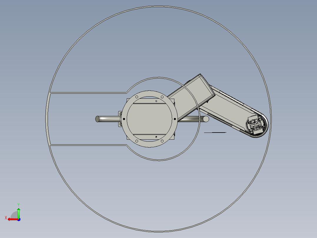 四轴贴附搬运机器人后视图
