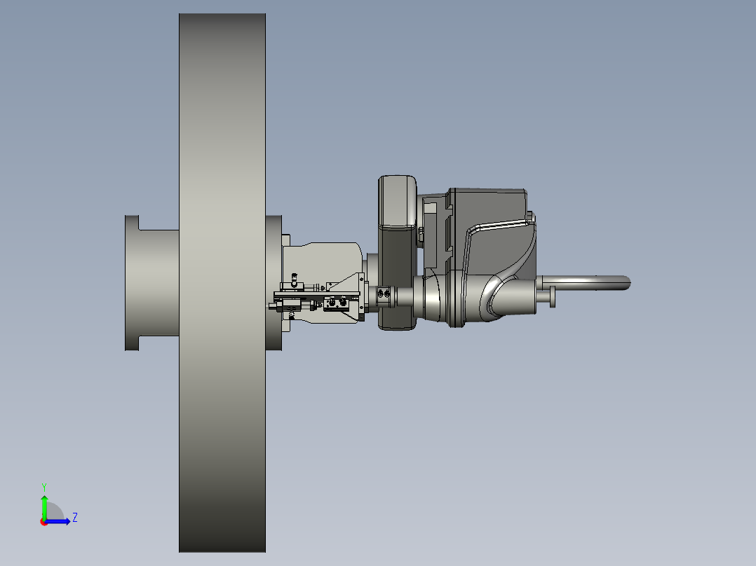 四轴贴附搬运机器人左视图