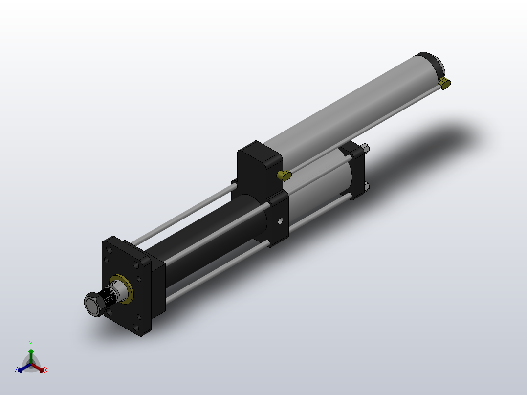 MPT-3T系列标准型[MPT-63-200-10-3T-M2-S1-0°]气压增压缸主视图