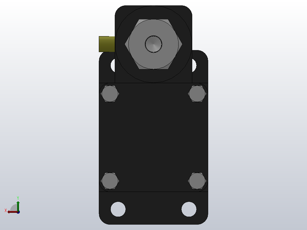 MPT-3T系列标准型[MPT-63-200-10-3T-M2-S1-0°]气压增压缸后视图