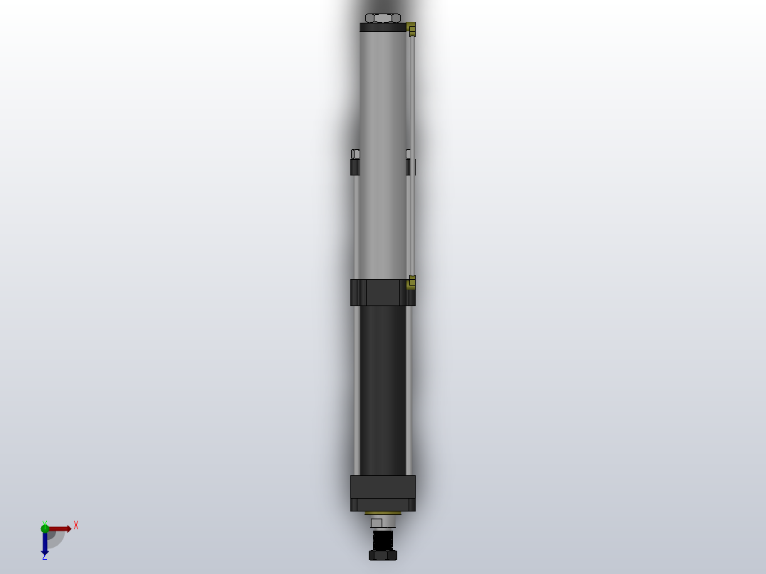 MPT-3T系列标准型[MPT-63-200-10-3T-M2-S1-0°]气压增压缸俯视图
