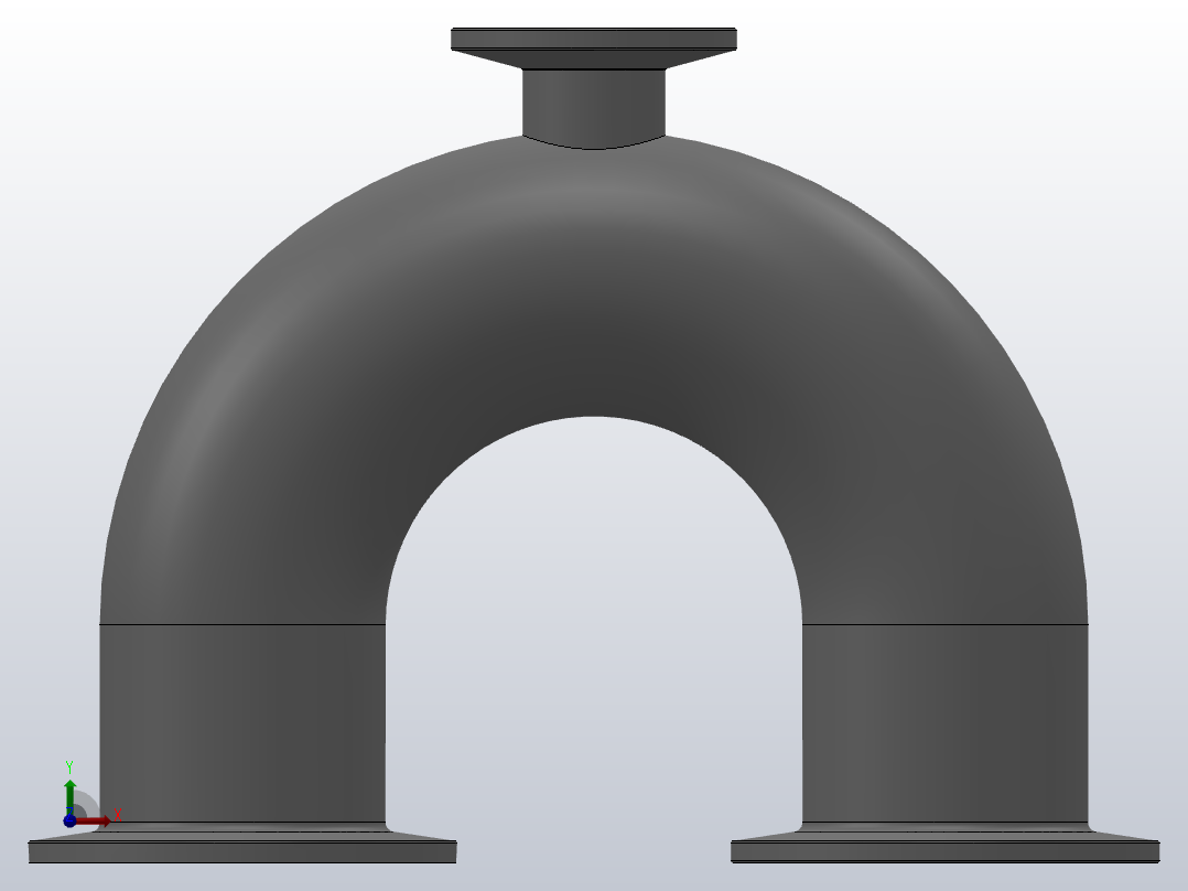 180°卡式U型三通[1506209-200075]前视图
