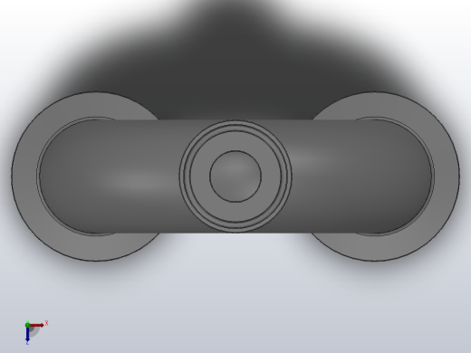 180°卡式U型三通[1506209-200075]俯视缩略图