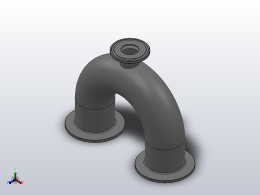 180°卡式U型三通[1506209-200075]正等轴测缩略图