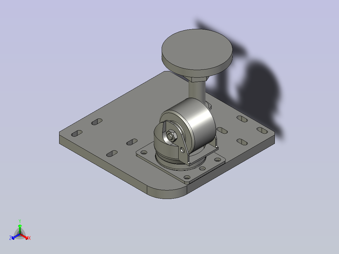 LSZ118004-02-01-22A左脚轮脚杯组件主视图