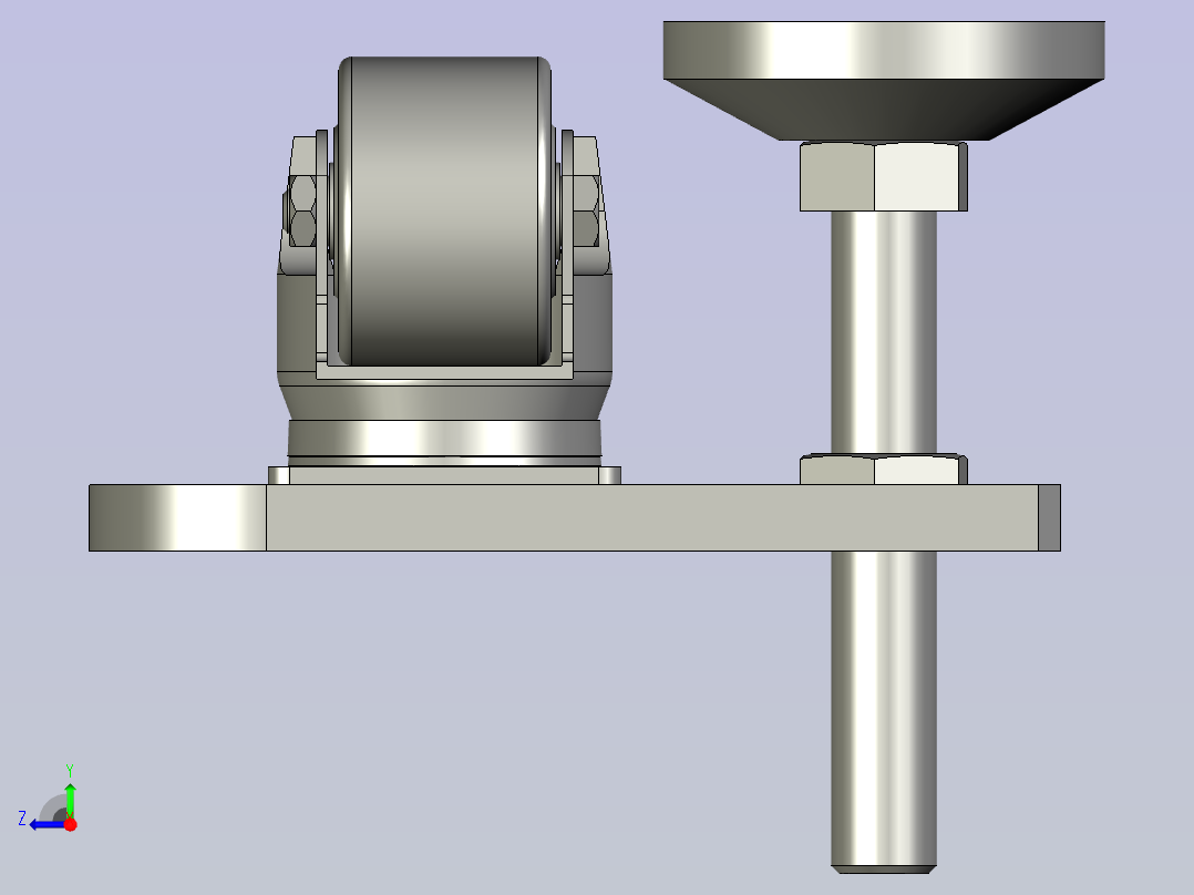 LSZ118004-02-01-22A左脚轮脚杯组件右视图