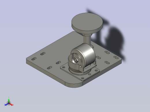 LSZ118004-02-01-22A左脚轮脚杯组件正等轴测缩略图