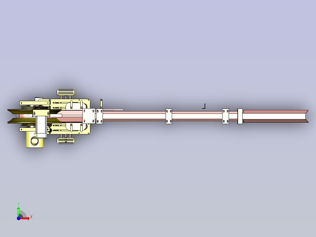 纸杯输送线设计前视图
