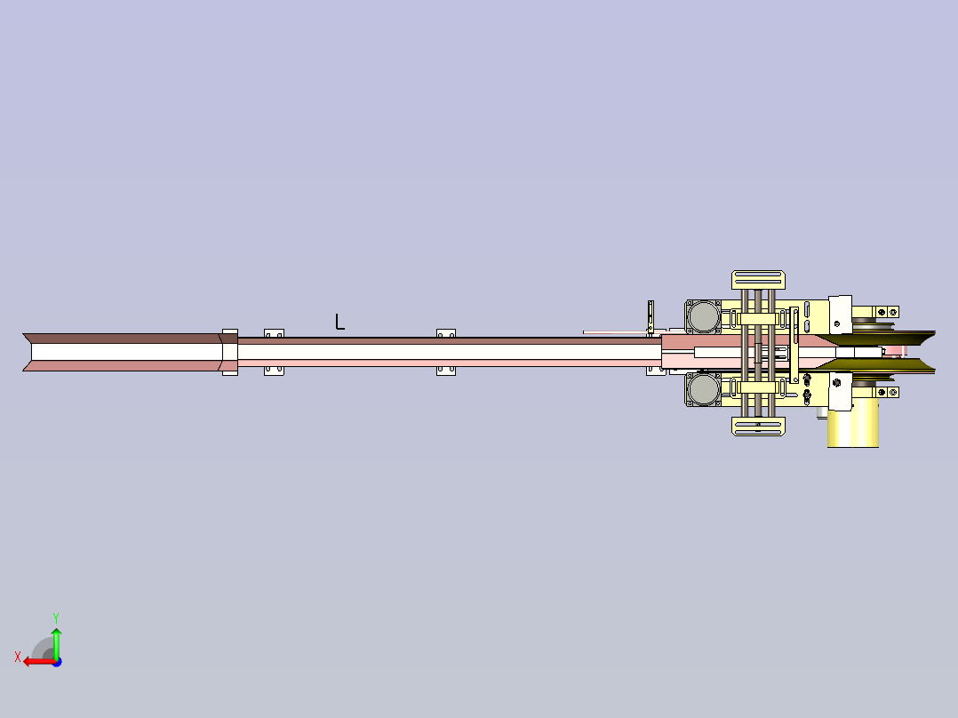 纸杯输送线设计后视图
