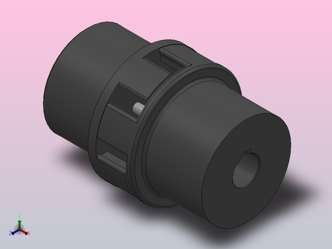 LM型梅花形弹性联轴器_LM5联轴器J128×62／Z25×44主视图