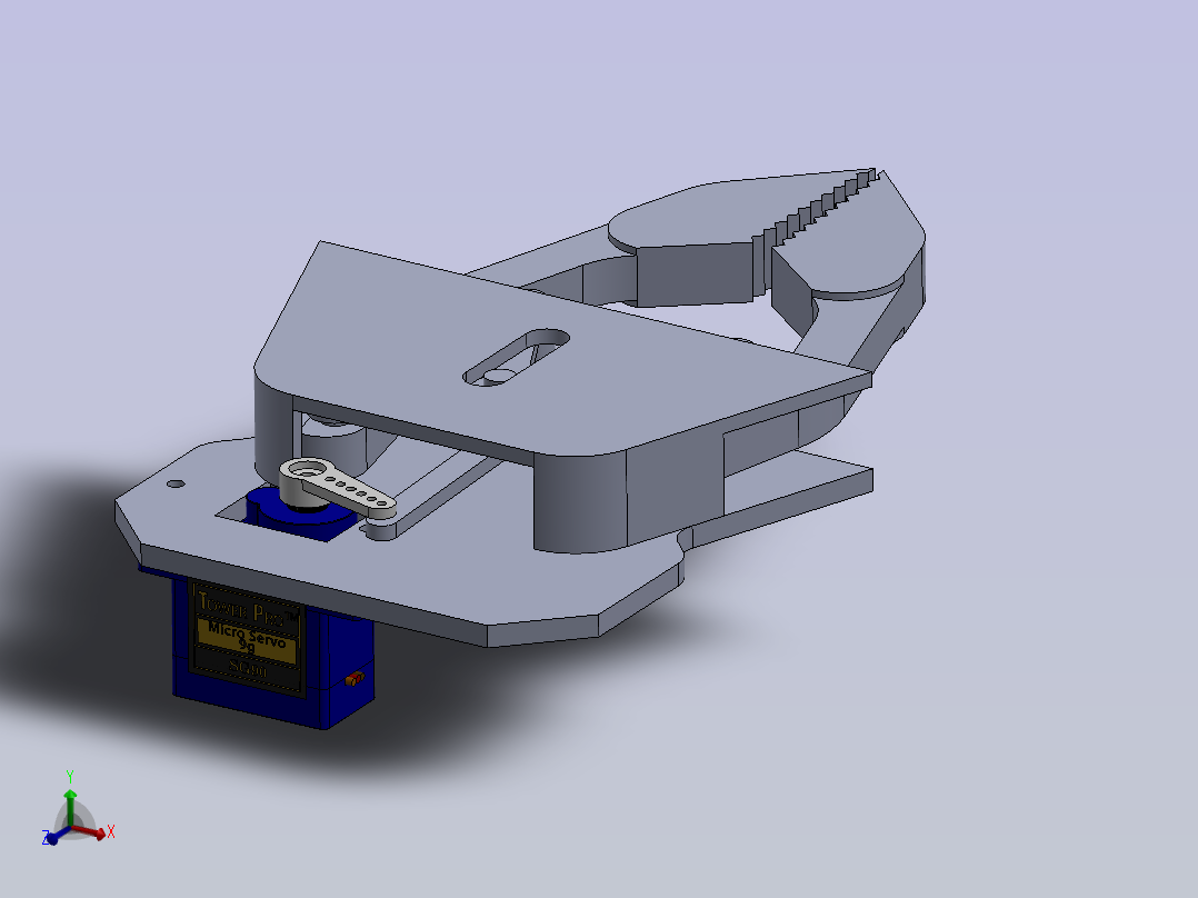 机器人夹持机构主视图
