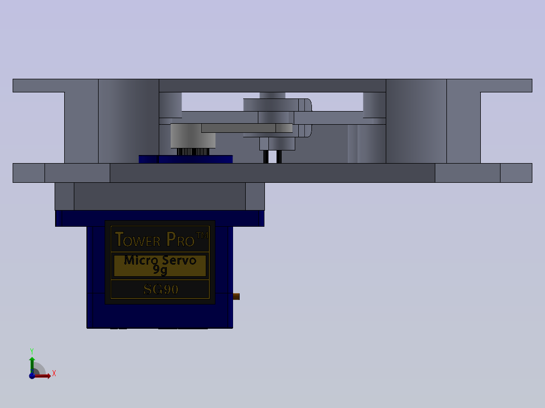 机器人夹持机构前视图