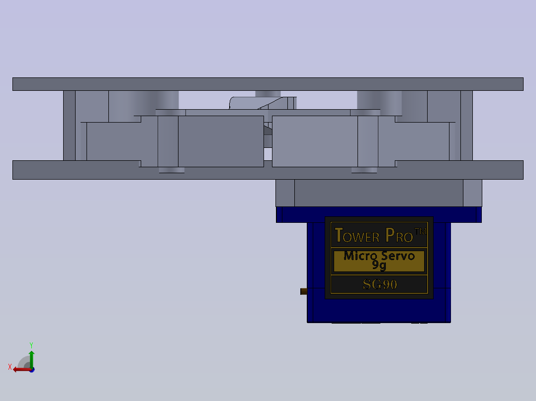 机器人夹持机构后视图