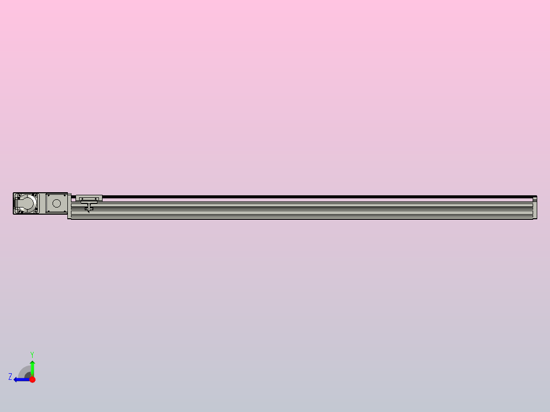 皮带直线轴半封闭可选导轨TPA-HNB-65S-90-L1250-ML-Y-P10-N3右视图