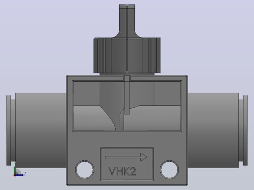 VHK系列P快速接头A快速接头二通三通手动阀[VHK2R-10F-10F]左视缩略图