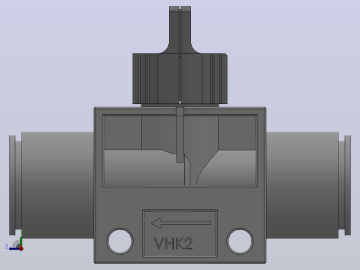 VHK系列P快速接头A快速接头二通三通手动阀[VHK2R-10F-10F]右视缩略图