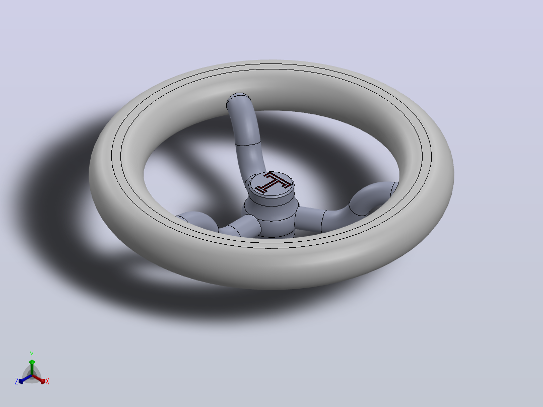 solidworks中的转向模型主视图
