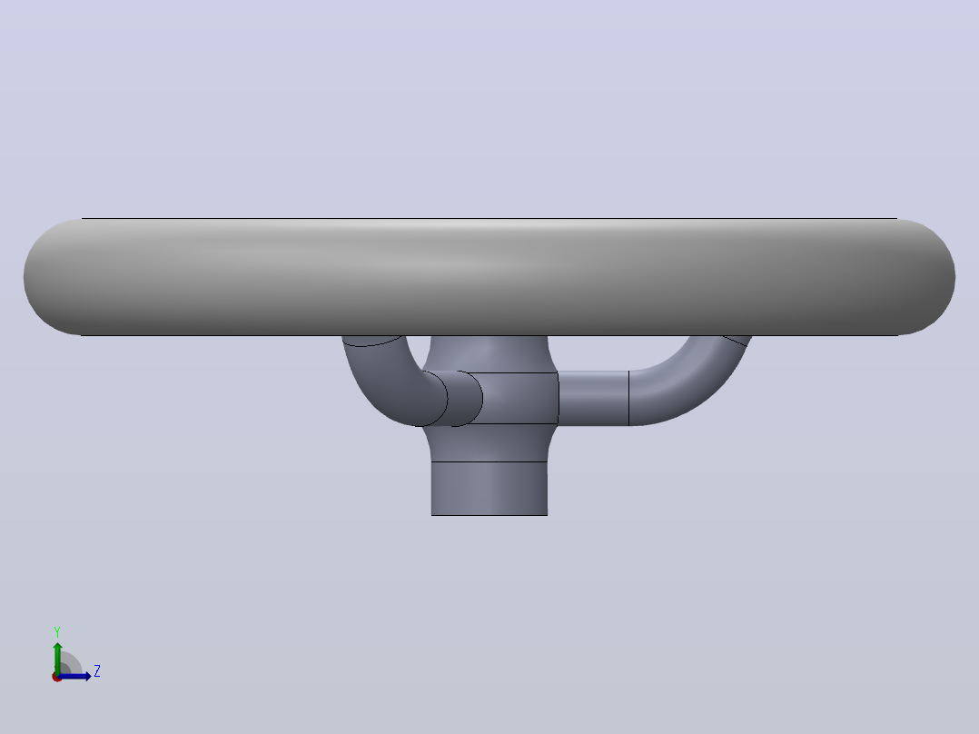 solidworks中的转向模型左视图