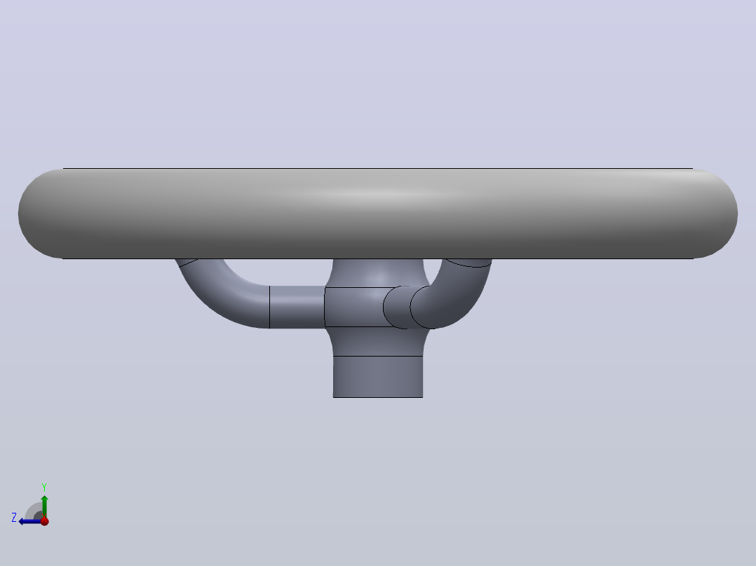 solidworks中的转向模型右视图