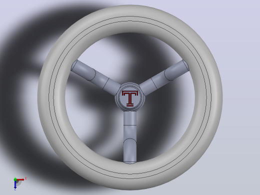 solidworks中的转向模型俯视缩略图