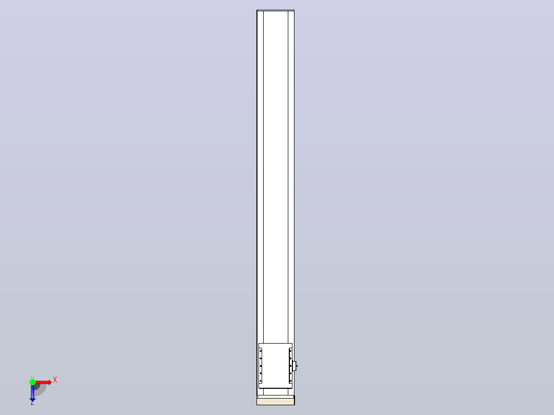 滚珠丝杠直线轴带导轨全封闭TPA-HCR-202D-2510C-L1750-MP-C-P75-N3俯视图