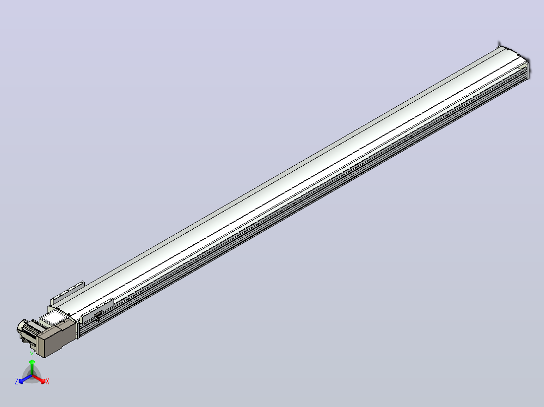 皮带直线轴半封闭可选导轨TPA-HNB-220D-176-L2900-MR-Y-P1K-N3正等轴测图