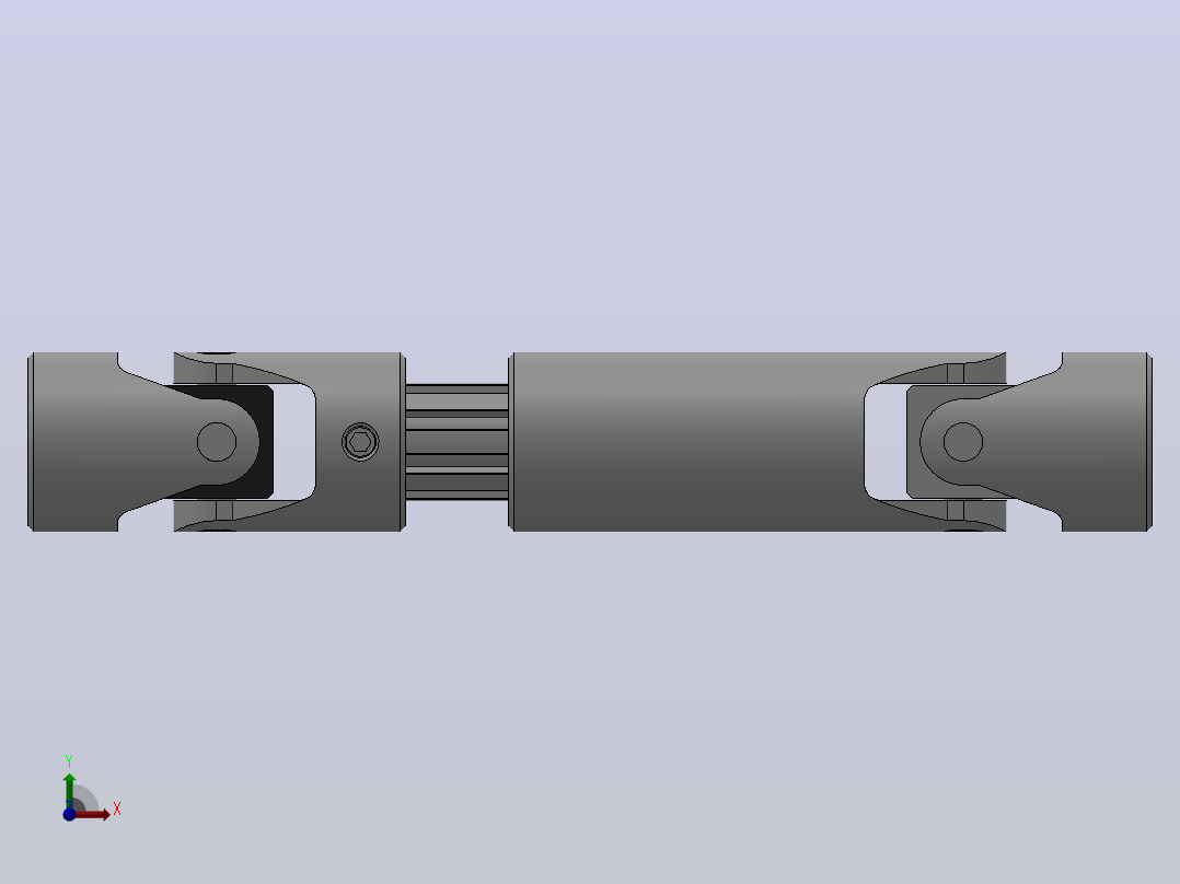 万向联轴器WSP6-PB-Y30-Y30-350／420WSP型可伸缩小型十字轴万向联轴器前视图