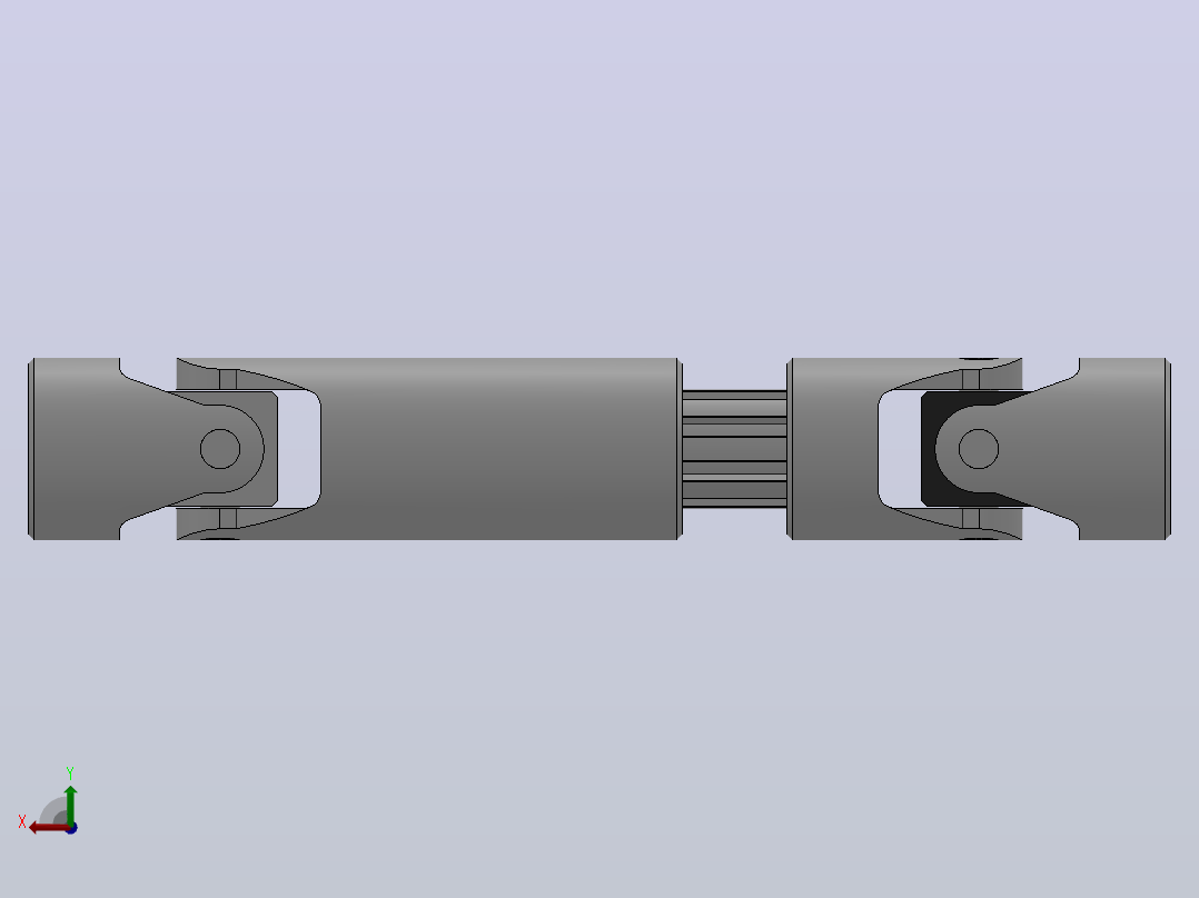 万向联轴器WSP6-PB-Y30-Y30-350／420WSP型可伸缩小型十字轴万向联轴器后视图