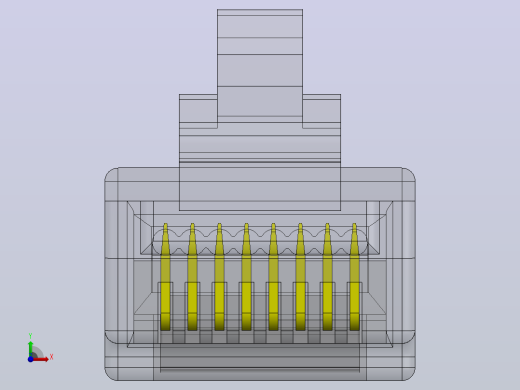 RJ45（8P8C）插头未屏蔽网线水晶头前视缩略图